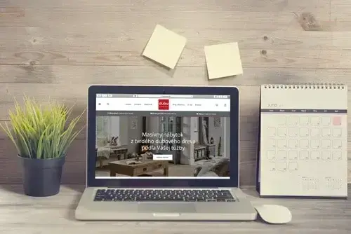 Náhľad web stránky dubu.sk na notebooku - JarvinDesign.sk - tvorba web stránok