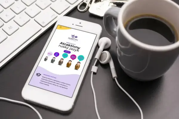 Náhľad web stránky Rustyn na iPhone - JarvinDesign.sk - tvorba web stránok